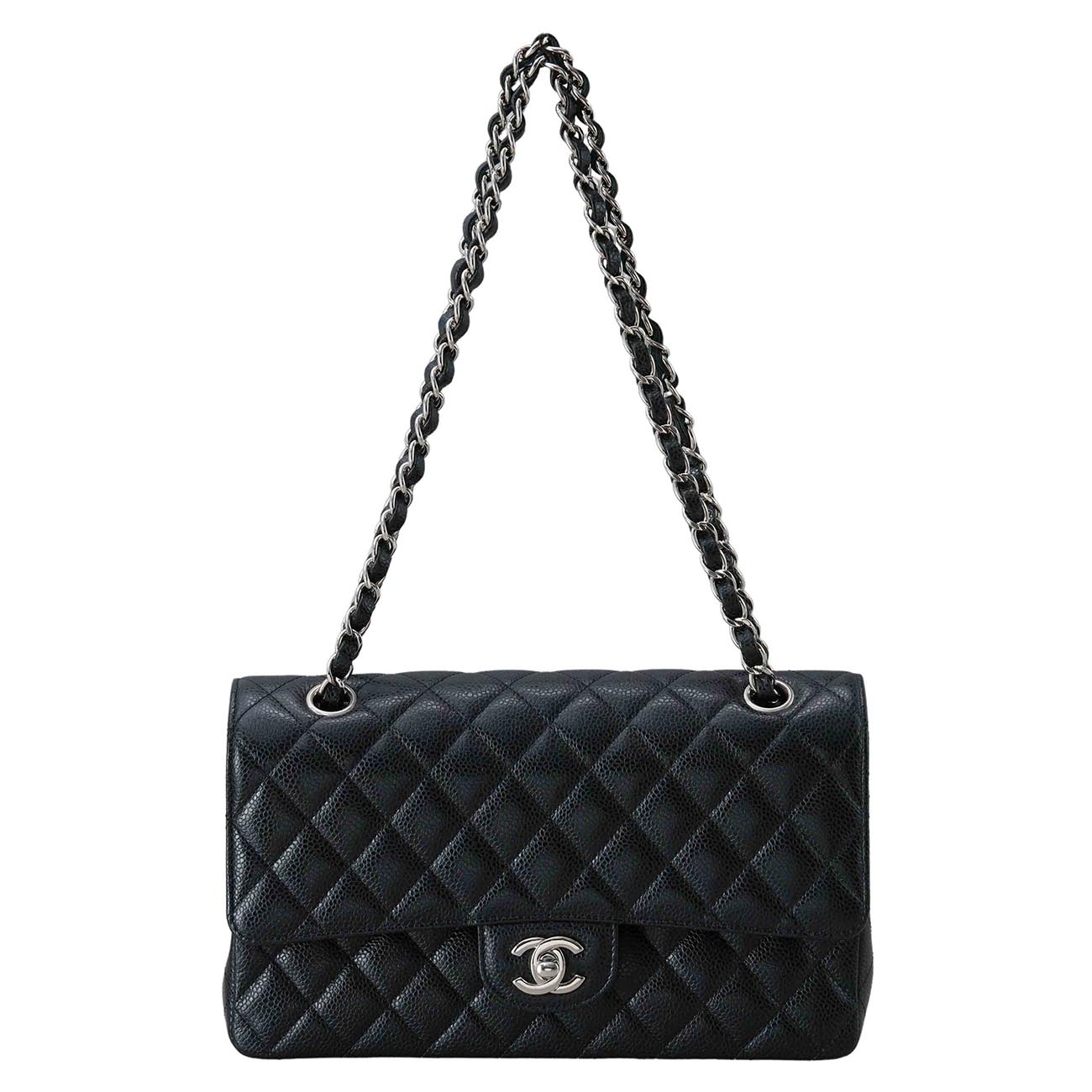 CHANEL(USED)샤넬 A01112 캐비어 클래식 미듐 플랩백